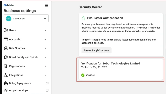 Facebook Business Manager Verified And 5 Ad Account (Global)