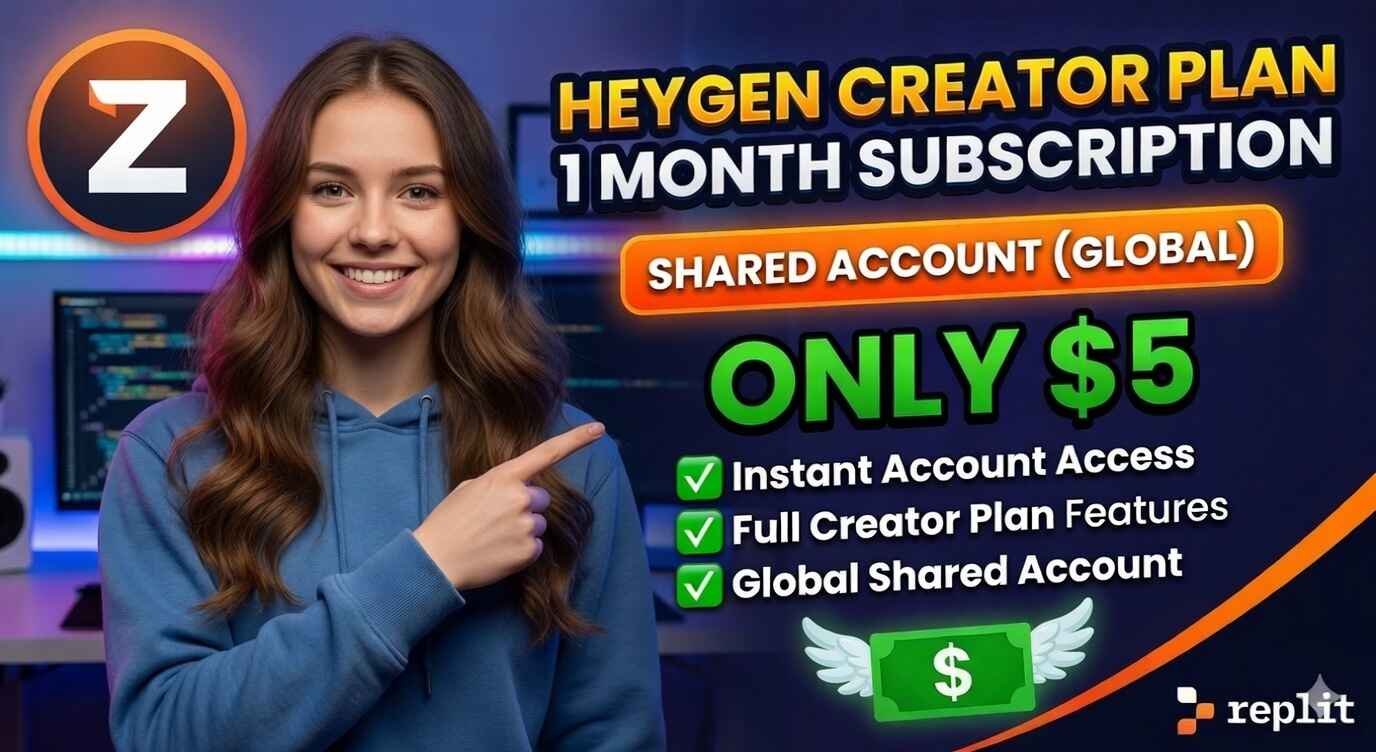 HeyGen Creator Plan Subscription 1 Month - Shared Account (Global)